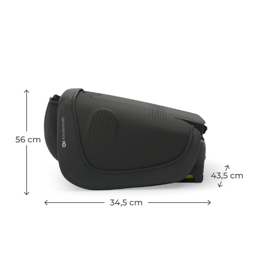 KINDERKRAFT - Zusammenklappbarer Autokindersitz UNITY 2 i-Size 100-150 cm schwarz