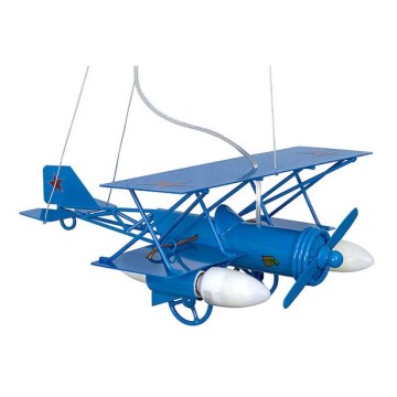 Kinderkronleuchter Flugzeug - blau
