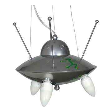 Kinderkronleuchter Ufo - silbern