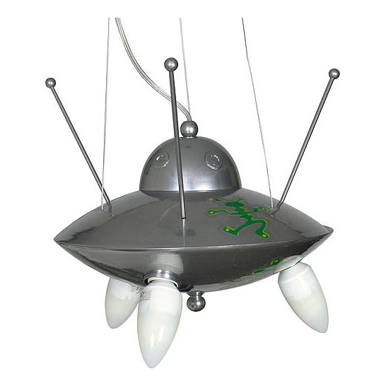Kinderkronleuchter Ufo - silbern