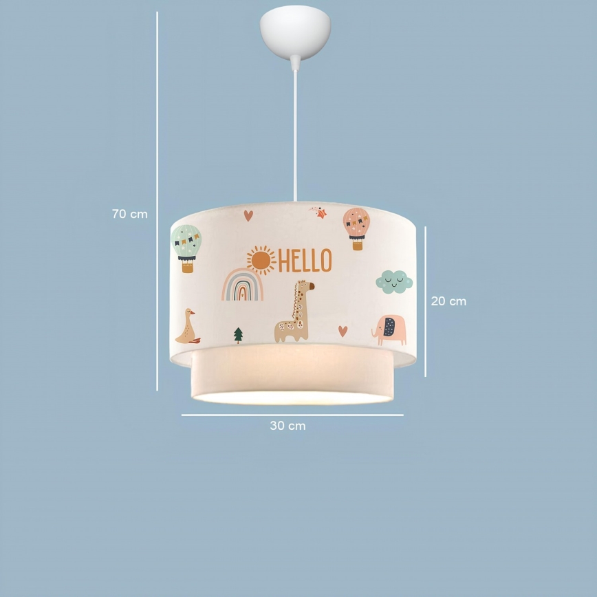 Kinderlampe CANDY 1xE27/40W/230V weiß/bunt