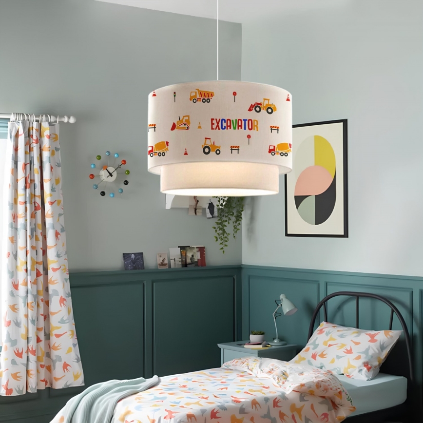 Kinderlampe CANDY 1xE27/40W/230V weiß/orange