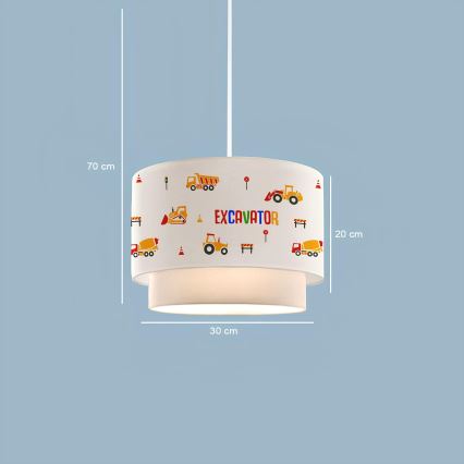 Kinderlampe CANDY 1xE27/40W/230V weiß/orange