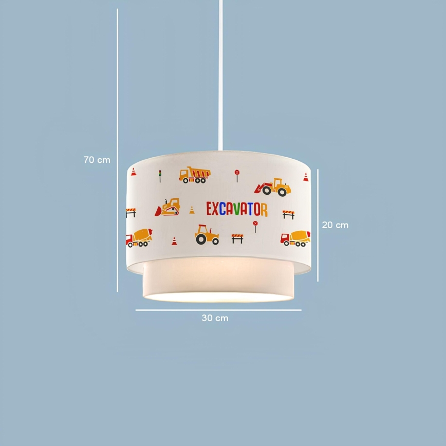 Kinderlampe CANDY 1xE27/40W/230V weiß/orange