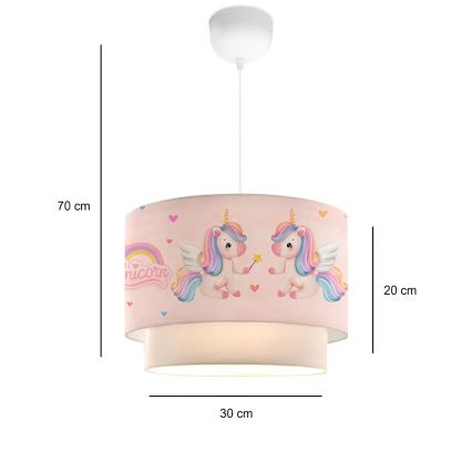 Kinderleuchte CANDY 1xE27/40W/230V rosa