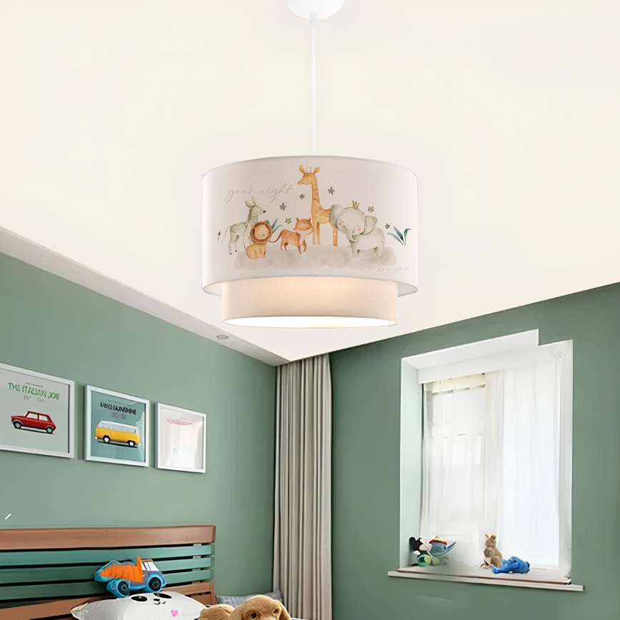 Kinderleuchte CANDY 1xE27/40W/230V weiß/braun