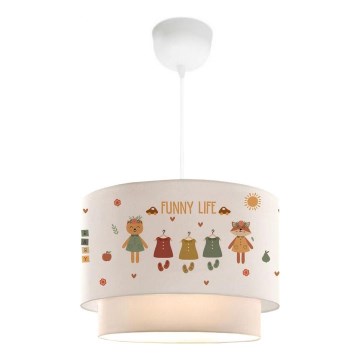 Kinderleuchte CANDY 1xE27/40W/230V weiß/bunt