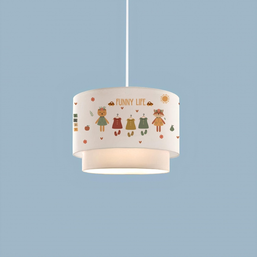 Kinderleuchte CANDY 1xE27/40W/230V weiß/bunt