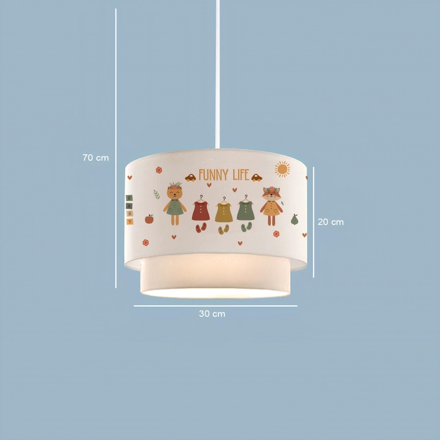 Kinderleuchte CANDY 1xE27/40W/230V weiß/bunt