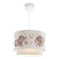 Kinderleuchte CANDY 1xE27/40W/230V weiß/grau