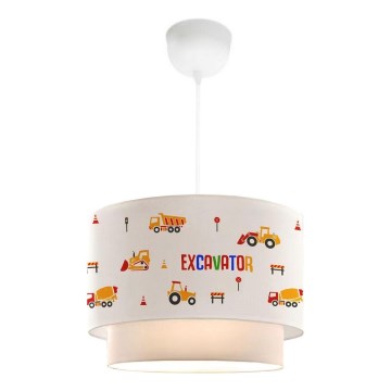 Kinderleuchte CANDY 1xE27/40W/230V weiß/orange