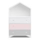 Kinderschrank MIRUM 126x80 cm weiß/grau/rosa