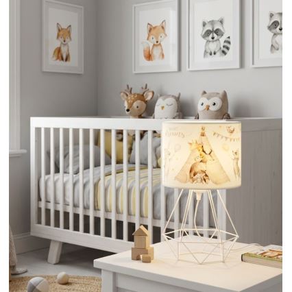 Kinderschreibtischlampe KIDS ROOM 1xE27/60W/230V Ø 18 cm, mit Tiermotiven