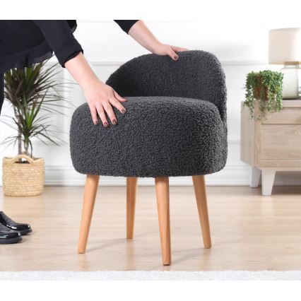 Kindersessel MIKI Ø 46 cm dunkelgrau