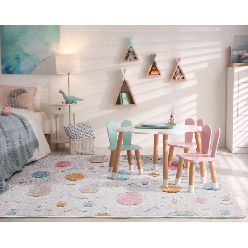 Kinderteppich PIAR 160x230 cm mehrfarbig/mit Punkten