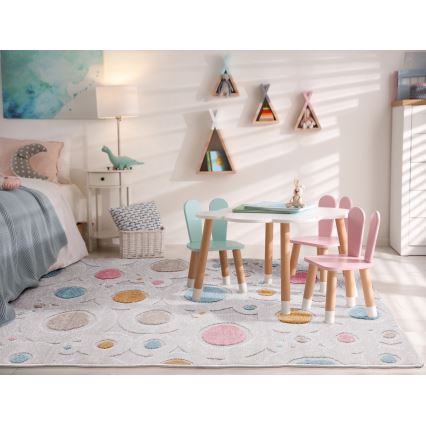 Kinderteppich PIAR 80x150 cm mehrfarbig/mit Punkten