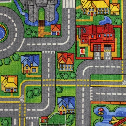 Kinderteppich PLAYTOWN 160x220 cm mehrfarbig/Stadt