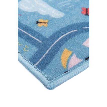 Kinderteppich STELLA STREETS 100 x 150 cm, blau/städtisches Motiv