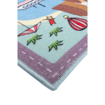 Kinderteppich STELLA STREETS 100x150 cm türkis/Stadt
