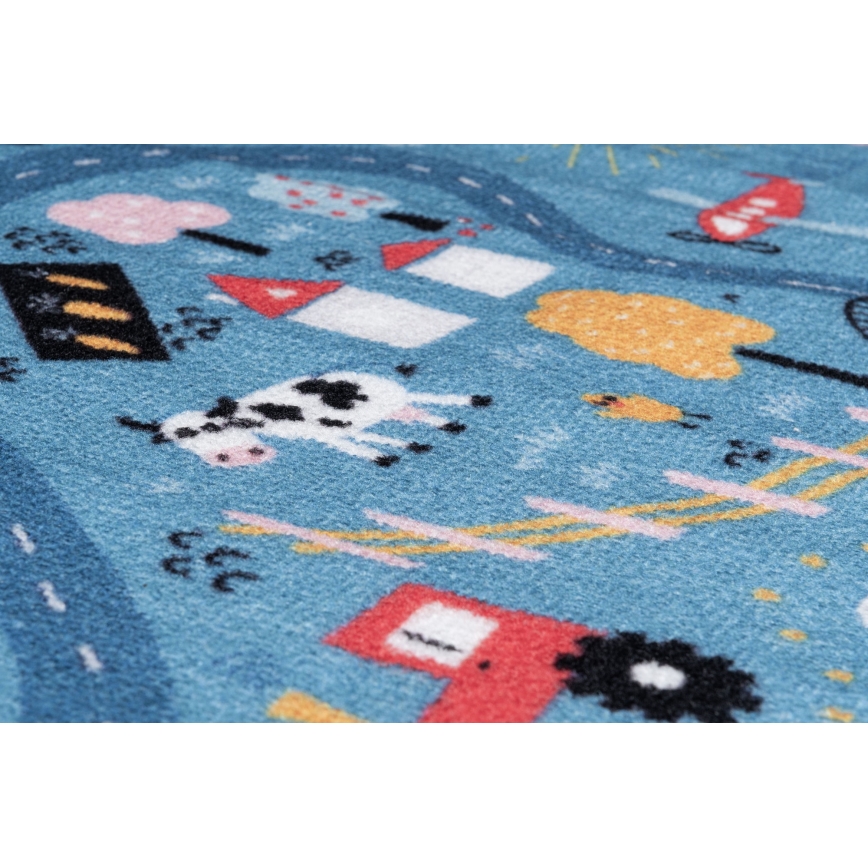 Kinderteppich STELLA STREETS 120x170 cm, blau/Stadtmotiv