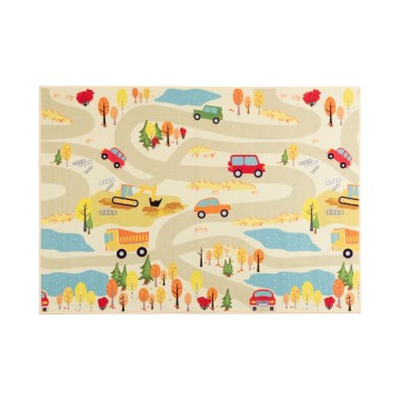 Kinderteppich STELLA STREETS 80x100 cm beige/Stadt
