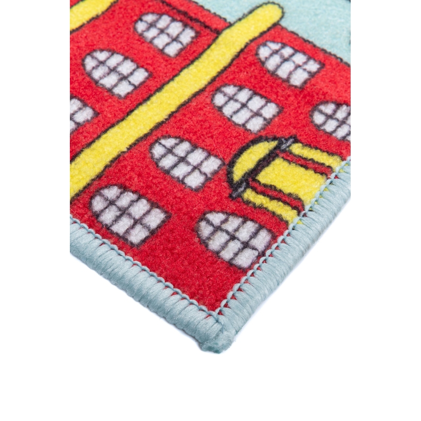 Kinderteppich STELLA STREETS 80x100 cm türkis/Stadt