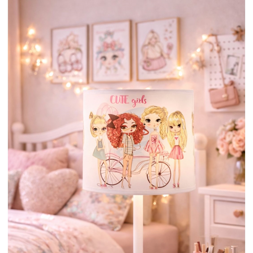 Kindertischlampe GIRLS VIBES 1xE27/60W/230V Ø 18 cm für Mädchen