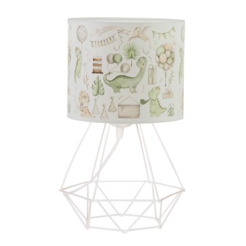 Kindertischlampe KIDS ROOM 1xE27/60W/230V Ø 18 cm Dinosaurier