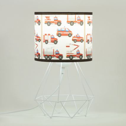 Kindertischlampe KIDS ROOM 1xE27/60W/230V Ø 18 cm mit Feuerwehrmotiv