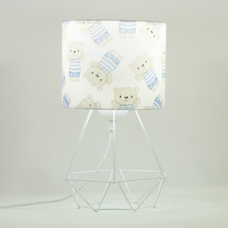 Kindertischlampe KIDS ROOM 1xE27/60W/230V Ø 18 cm Teddybär