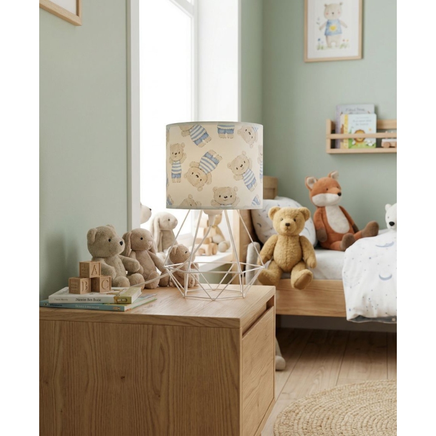 Kindertischlampe KIDS ROOM 1xE27/60W/230V Ø 18 cm Teddybär