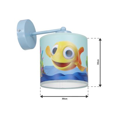 Kinderwandleuchte FISH 1xE27/60W/230V