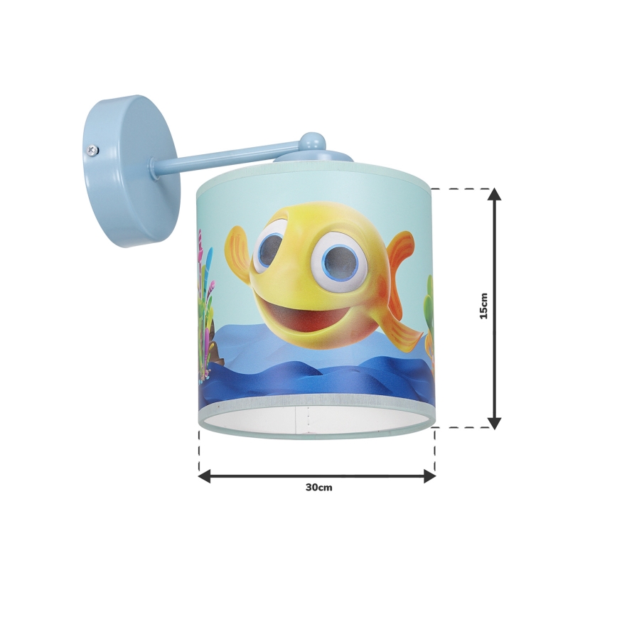 Kinderwandleuchte FISH 1xE27/60W/230V