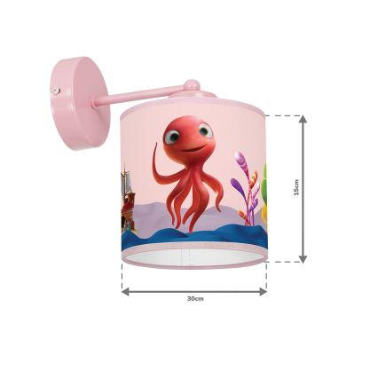Kinderwandleuchte OCTOPUS 1xE27/60W/230V