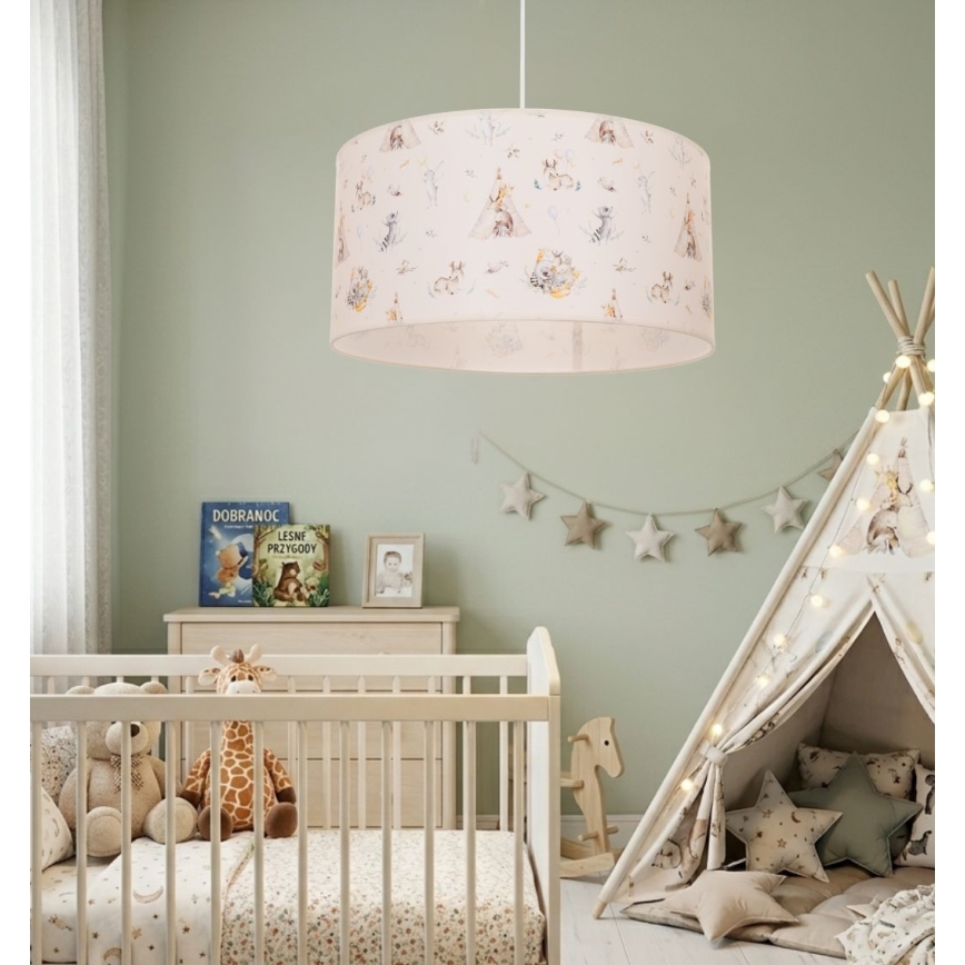 Kinderzimmer-Deckenleuchte KIDS ROOM 1xE27/60W/230V Ø 40 cm mit Tiermotiven