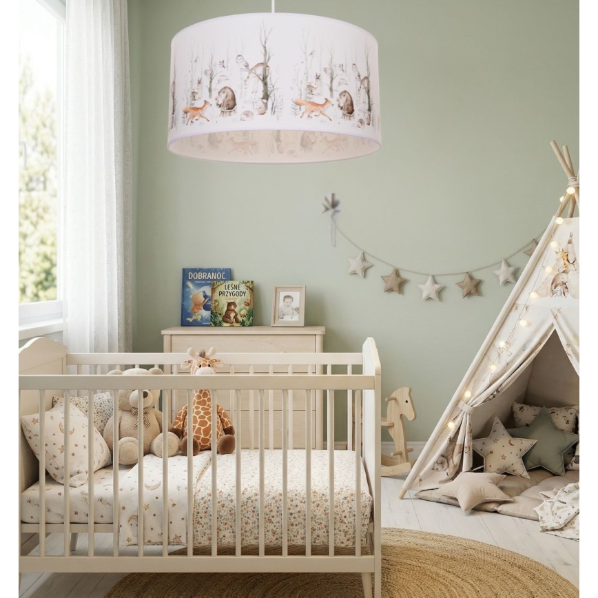 Kinderzimmer-Deckenleuchte KIDS ROOM 1xE27/60W/230V, Ø 40 cm, mit Tiermotiven