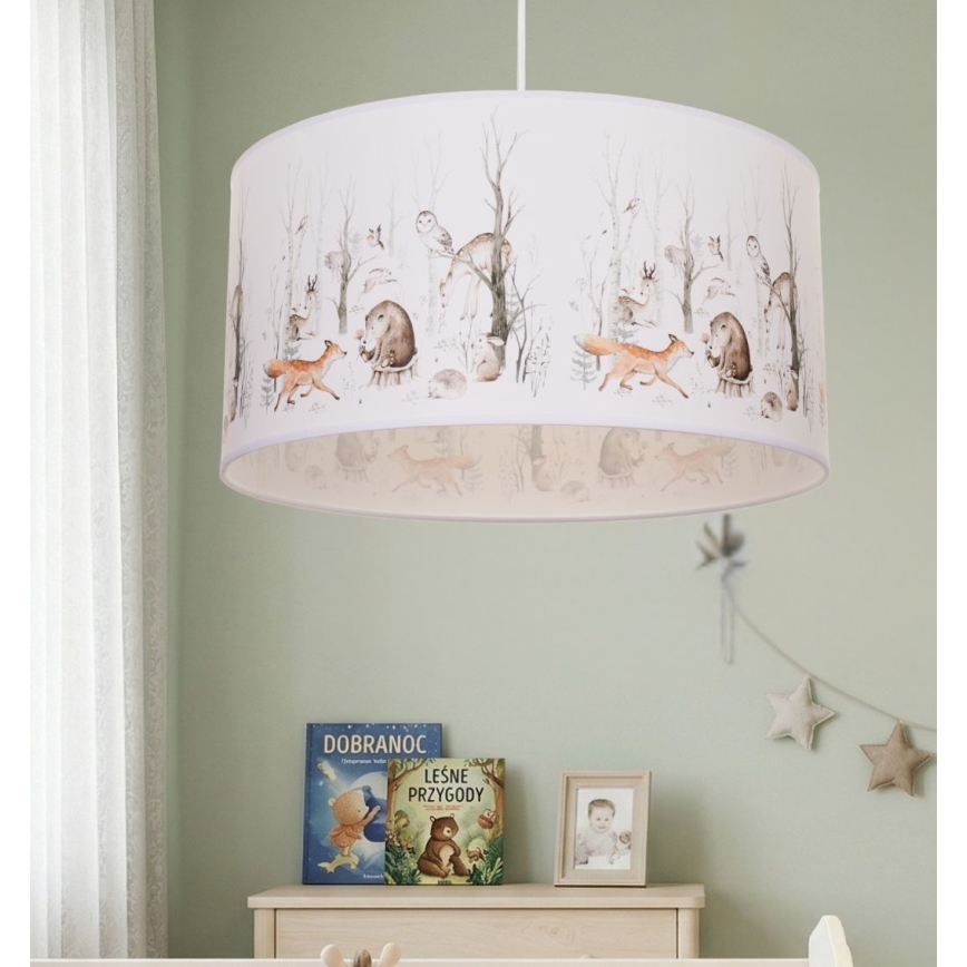 Kinderzimmer-Deckenleuchte KIDS ROOM 1xE27/60W/230V, Ø 40 cm, mit Tiermotiven