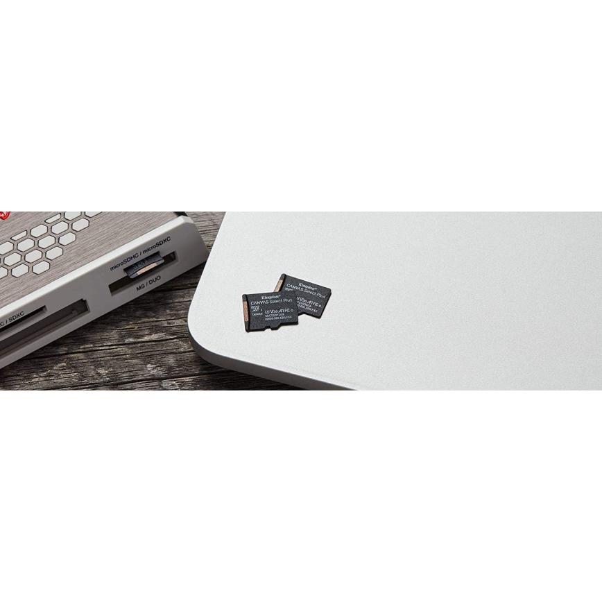 Kingston - MicroSDHC 16GB Canvas Select Plus U1 80MB/s + SD-Adapter