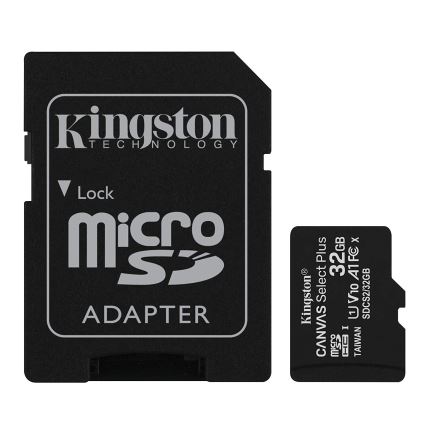 Kingston - MicroSDHC 32GB Canvas Select Plus U1 100MB/s + SD-Adapter