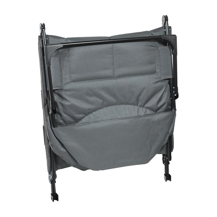 Klappbare, verstellbare Campingliege, grau