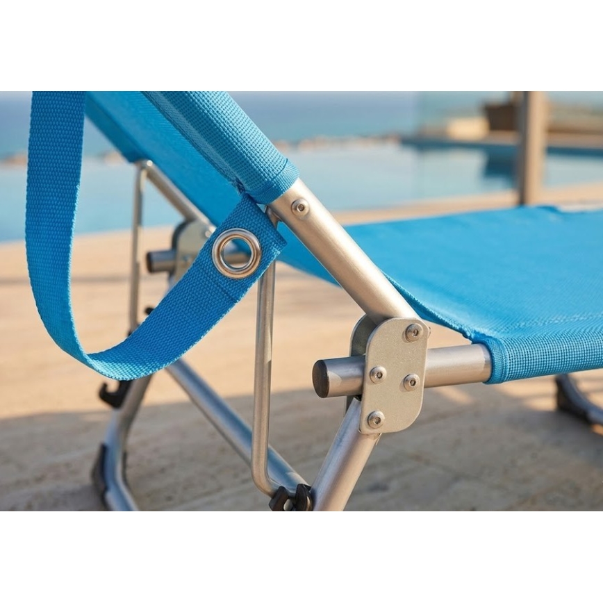 Klappbare, verstellbare Sonnenliege SUNO 56 x 190 cm, blau