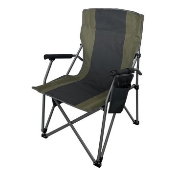 Klappbarer Campingstuhl mit Heizfunktion 11/5V, grün/grau