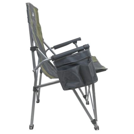 Klappbarer Campingstuhl mit Heizfunktion 11/5V, grün/grau