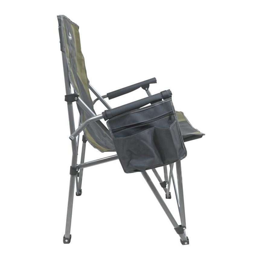 Klappbarer Campingstuhl mit Heizfunktion 11/5V, grün/grau