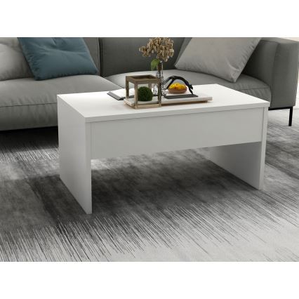 Klappbarer Couchtisch AKILLI 44,8x90 cm weiß