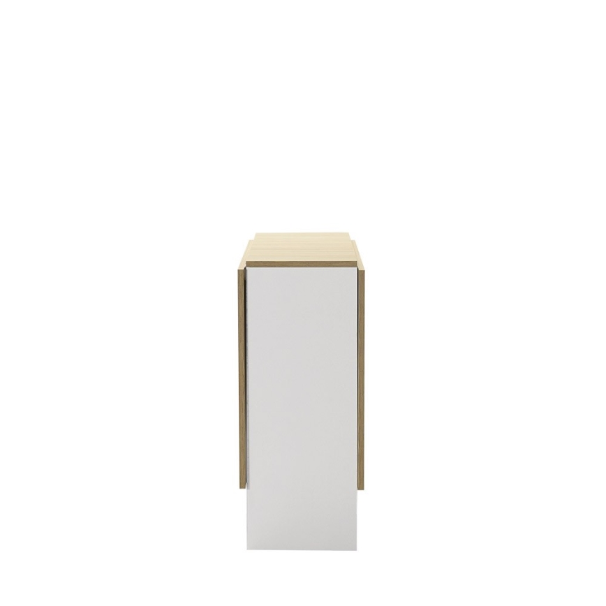 Klappbarer Esstisch 75x140 cm braun/weiß