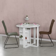 Klappbarer Tisch MIDDLE 77x90 cm weiß