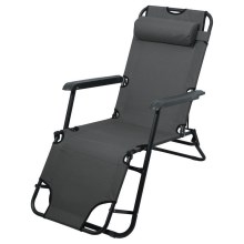 Klappbarer und verstellbarer Stuhl anthrazit