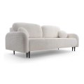 Klappbares Dreisitzer-Polstersofa CLOUDY cremefarben