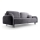 Klappbares Dreisitzer-Polstersofa CLOUDY grau
